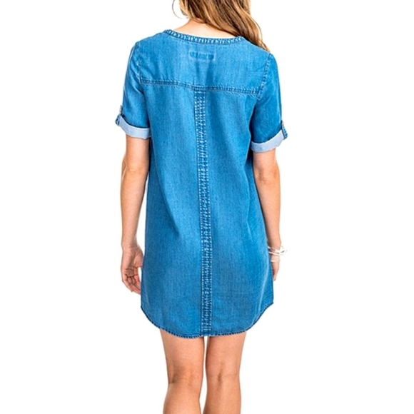 NWT | Southern Tide Denim Short-Sleeve Nora Dress - Picture 4 of 9